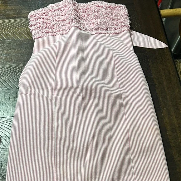 Lilly Pulitzer Pink and White Strapless Dress - Picture 2 of 5